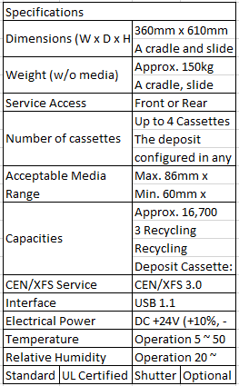 Fujitsu G611 Specifications