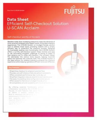 U-SCAN Acclaim datasheet