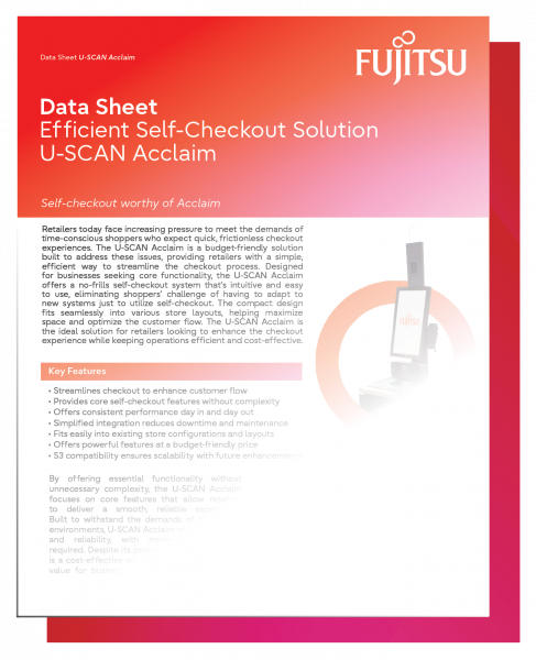 U-SCAN Acclaim datasheet